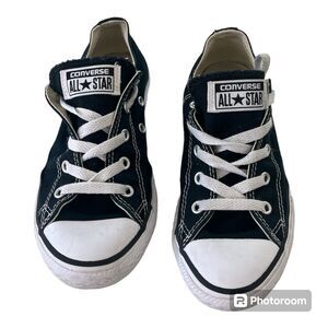 Converse Chuck Taylor All Star Low Youth Size 2 Black Canvas